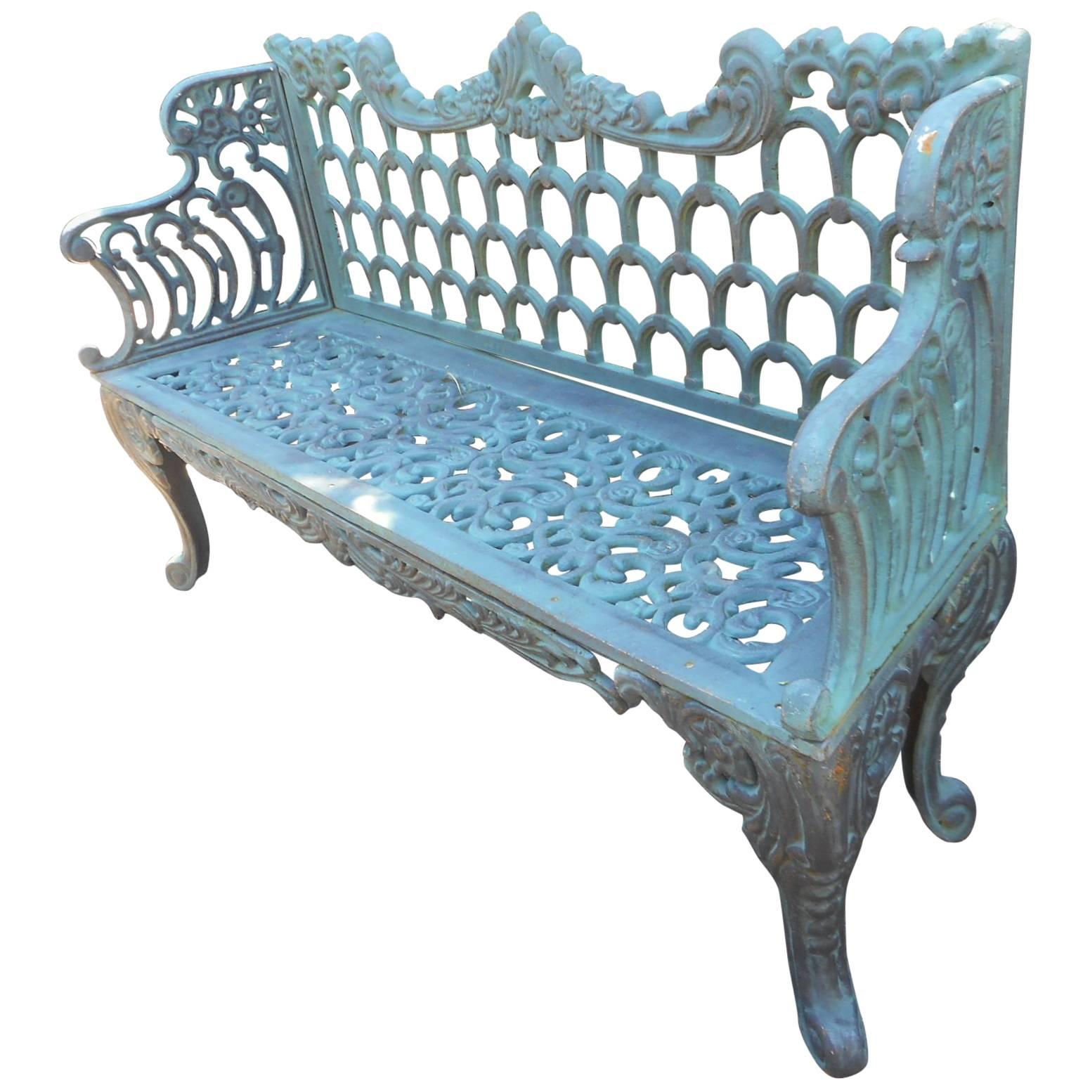 Sculpted Cast Iron Bench