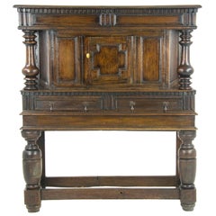 Antique Furniture Sideboard, Georgian Court Cupboard, Scotland, 1810