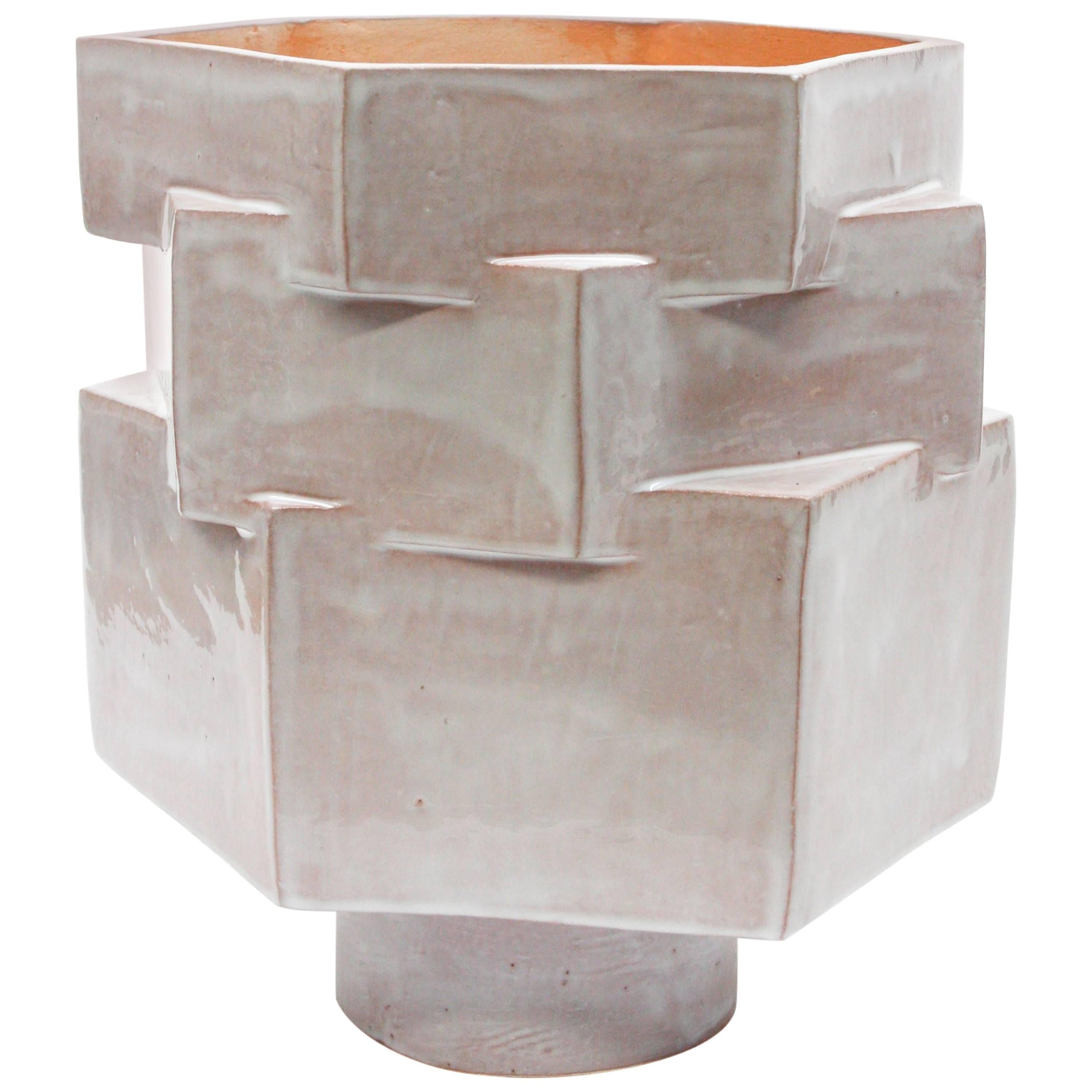 Ceramic Hex Planter in Royal Danish by BZIPPY