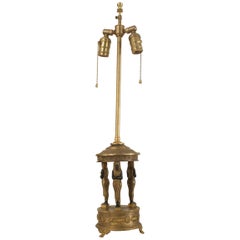 French Empire Style Bronze Egyptian Lamp
