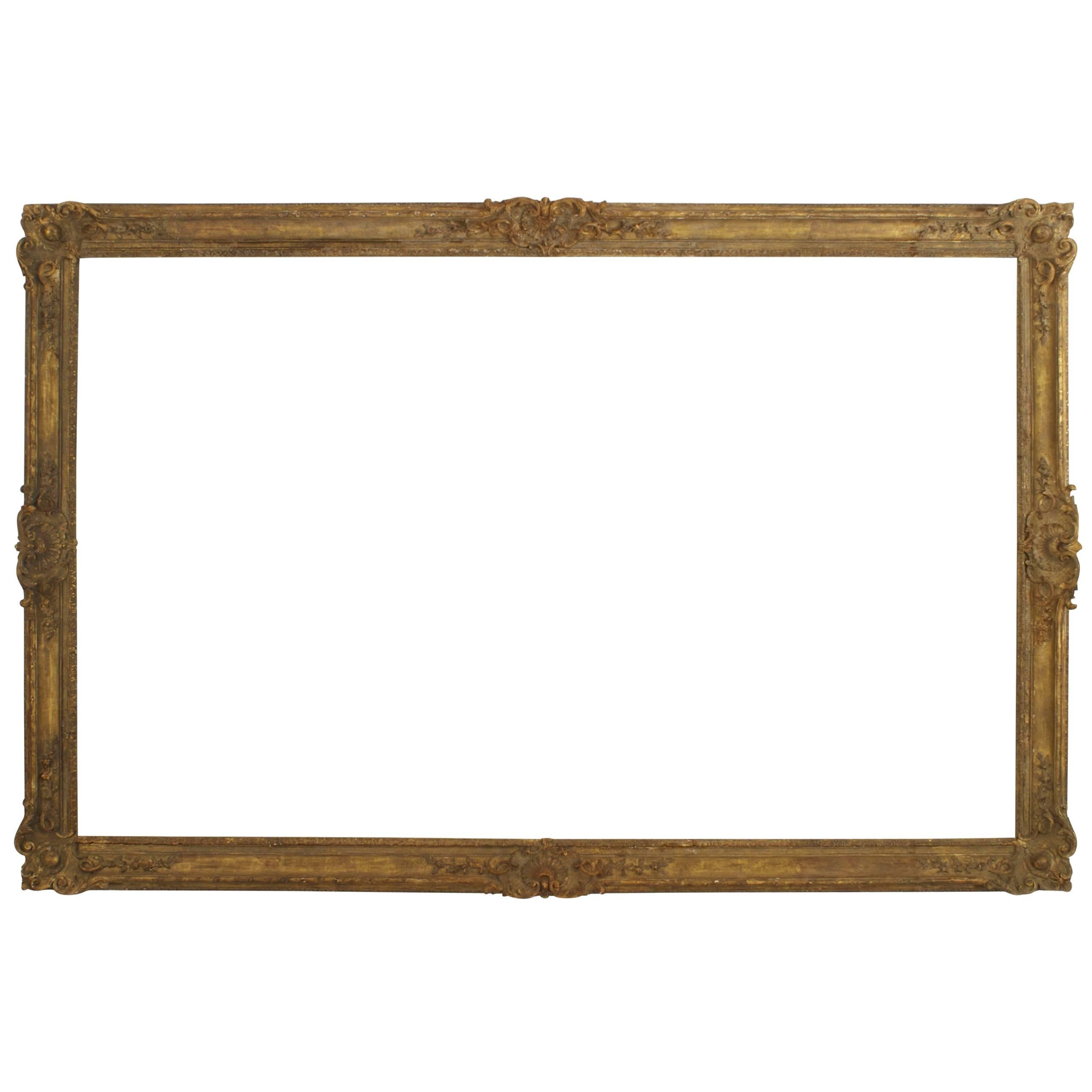 Spiegel aus geschnitztem vergoldetem Holz im Stil Louis XV.