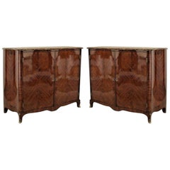 Pair of French Louis XV Kingwood Commodes