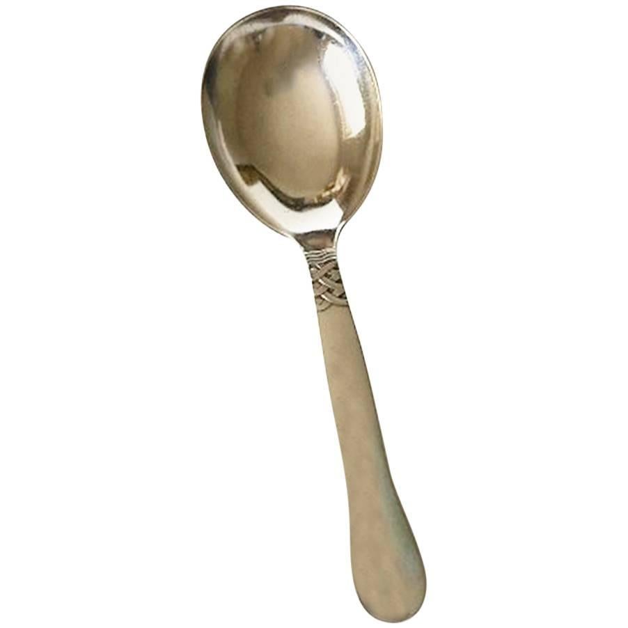 Georg Jensen Sterling Silver Nordic Serving Spoon #115 For Sale