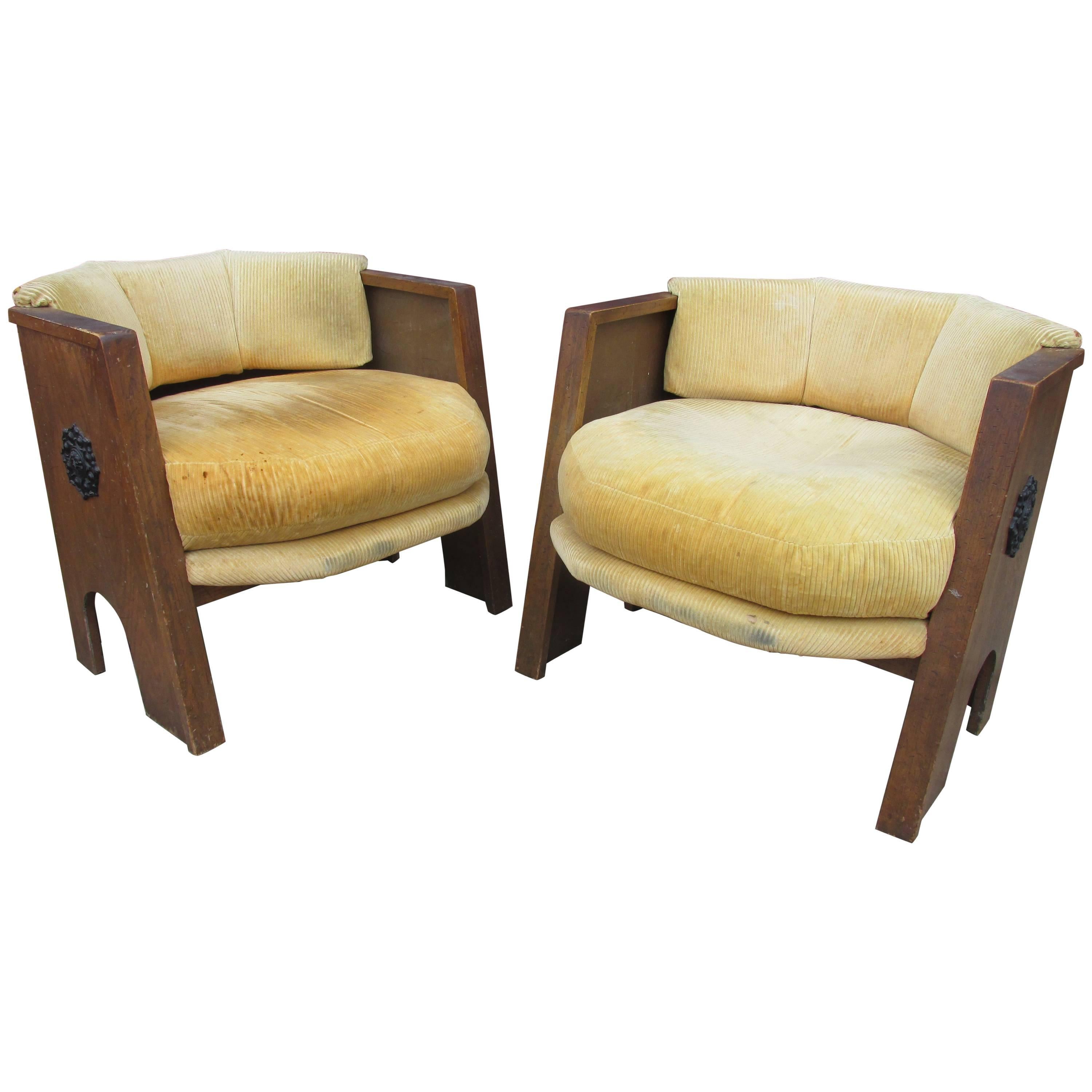 Adrian Pearsall for Craft Associates "Strictly Spanish" Pair of Octagonal Chairs