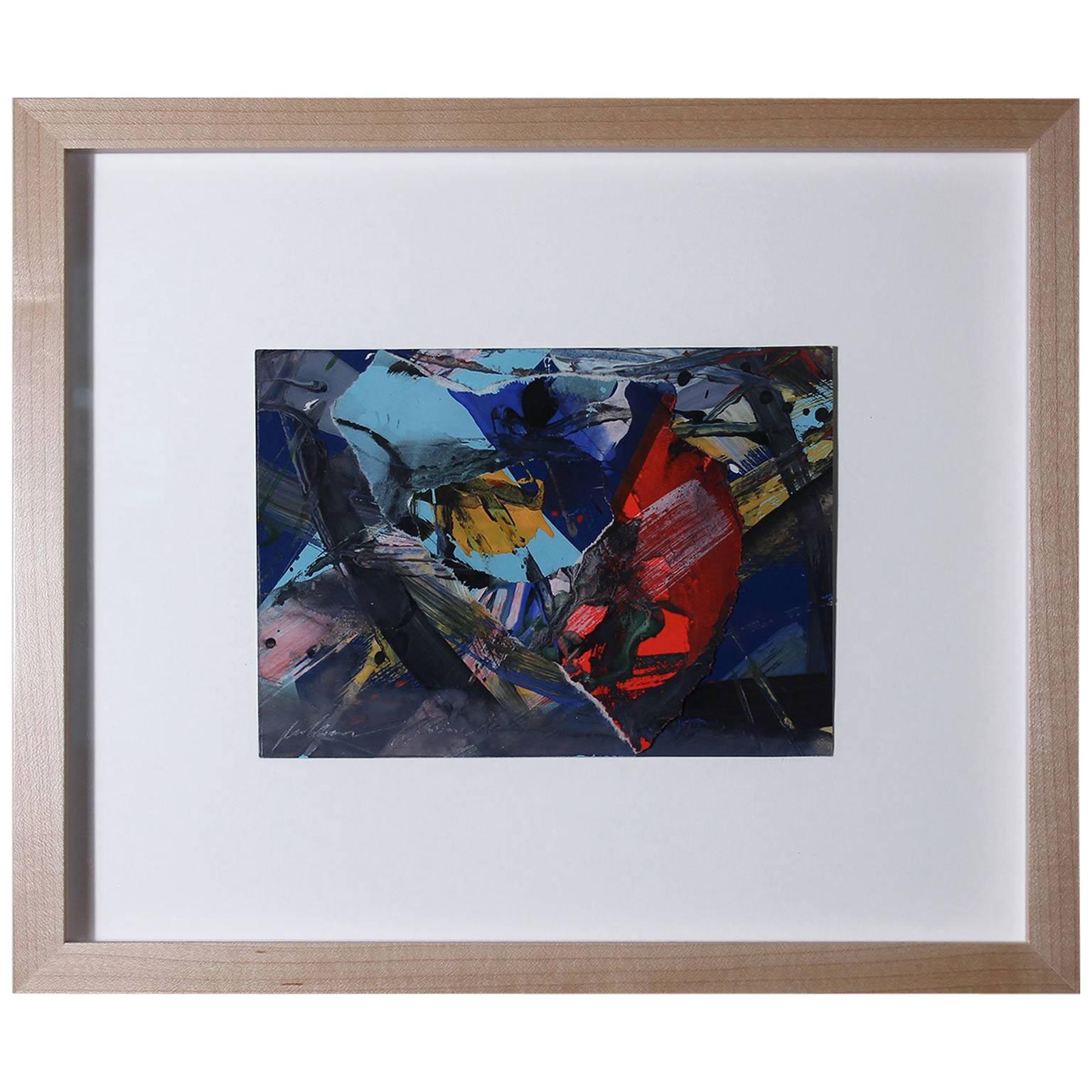 1980 Richard Allen Morris Pittura astratta Collage