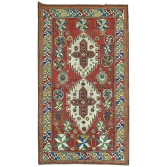 Zabihi Collection Red Antique Shirvan Rug