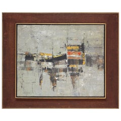peinture expressionniste abstraite israélienne des années 1960 par Efraim Modzelevich