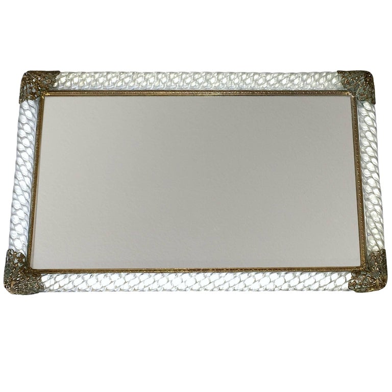 Murano Twisted Glass Rope Vanity Tray at 1stDibs