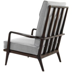 Hochlehner-Sessel aus Nussbaumholz von Mel Smillow, 1950er Jahre