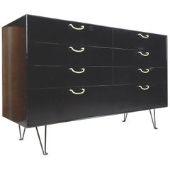 George Nelson for Herman Miller Ebonized Thin Edge Eight-Drawer Cabinet