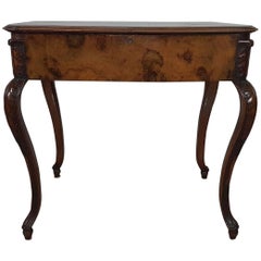 19th Century Italian Louis XV Style Briar Wood Work Table