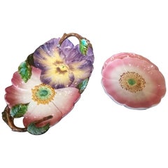 19th Century Majolica Serving Pieces by Delphin Massier