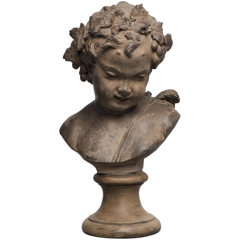 LouisClaude Vassé, Terracotta Bust of a Young Faun For Sale at 1stDibs