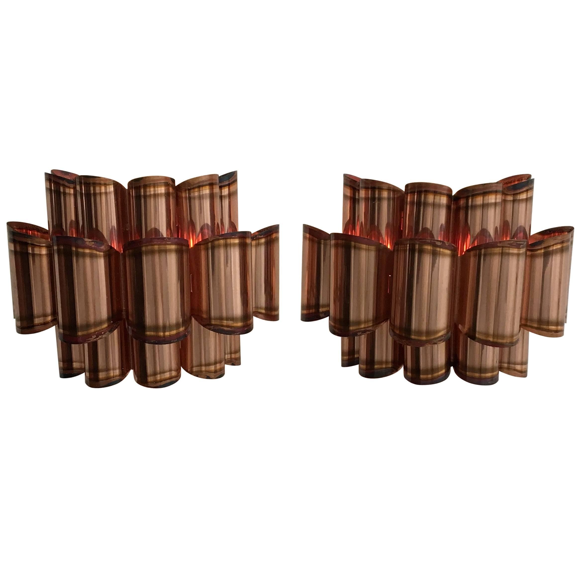 Pair of Danish Midcentury Copper Wall Lights by Verner Schou