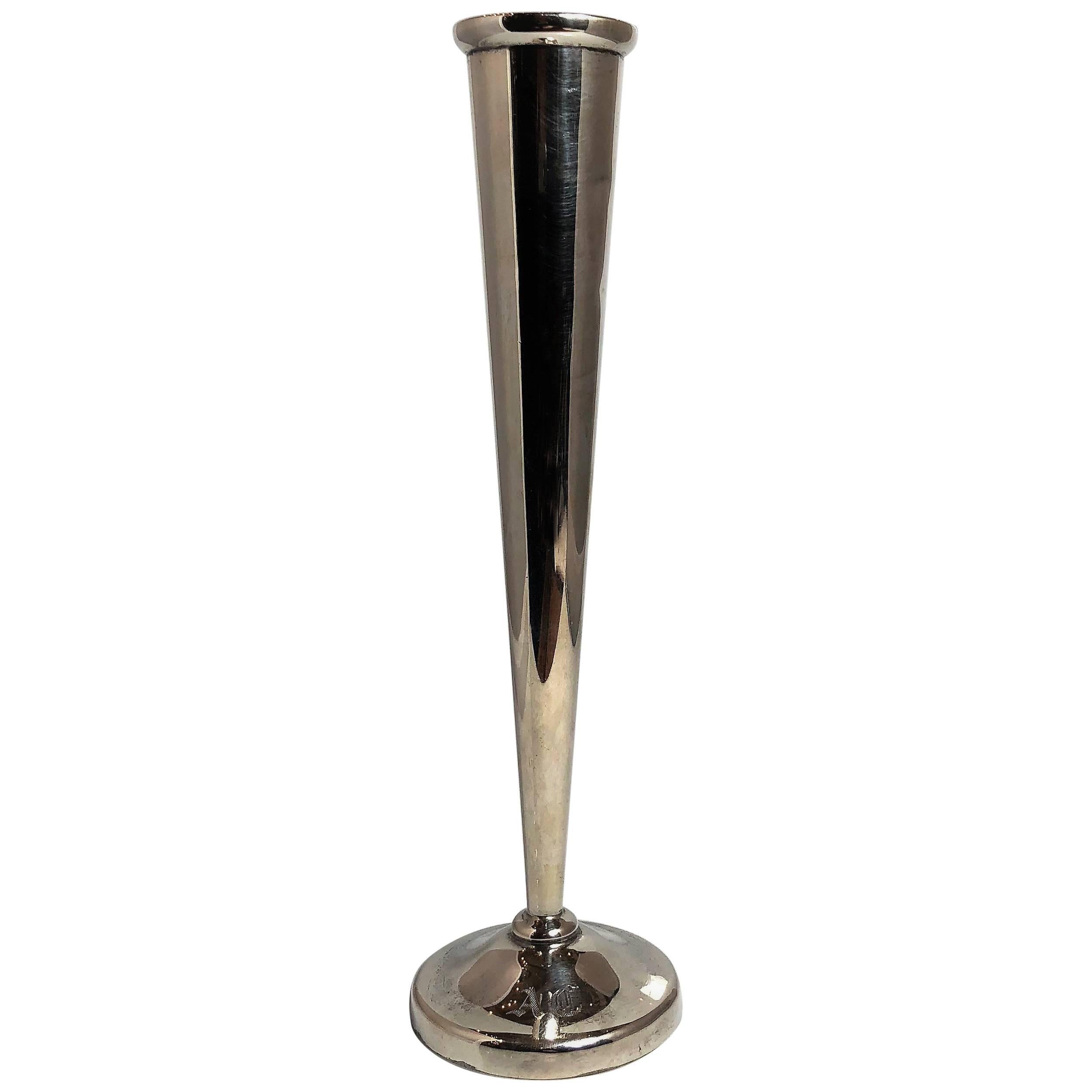 Antique Sterling Silver Trumpet Vase Made for Tiffany & Co., circa 1910-1920