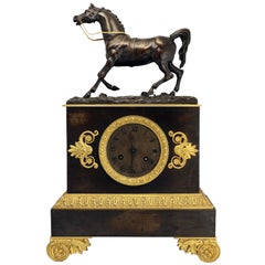 French Empire Bronze Clock