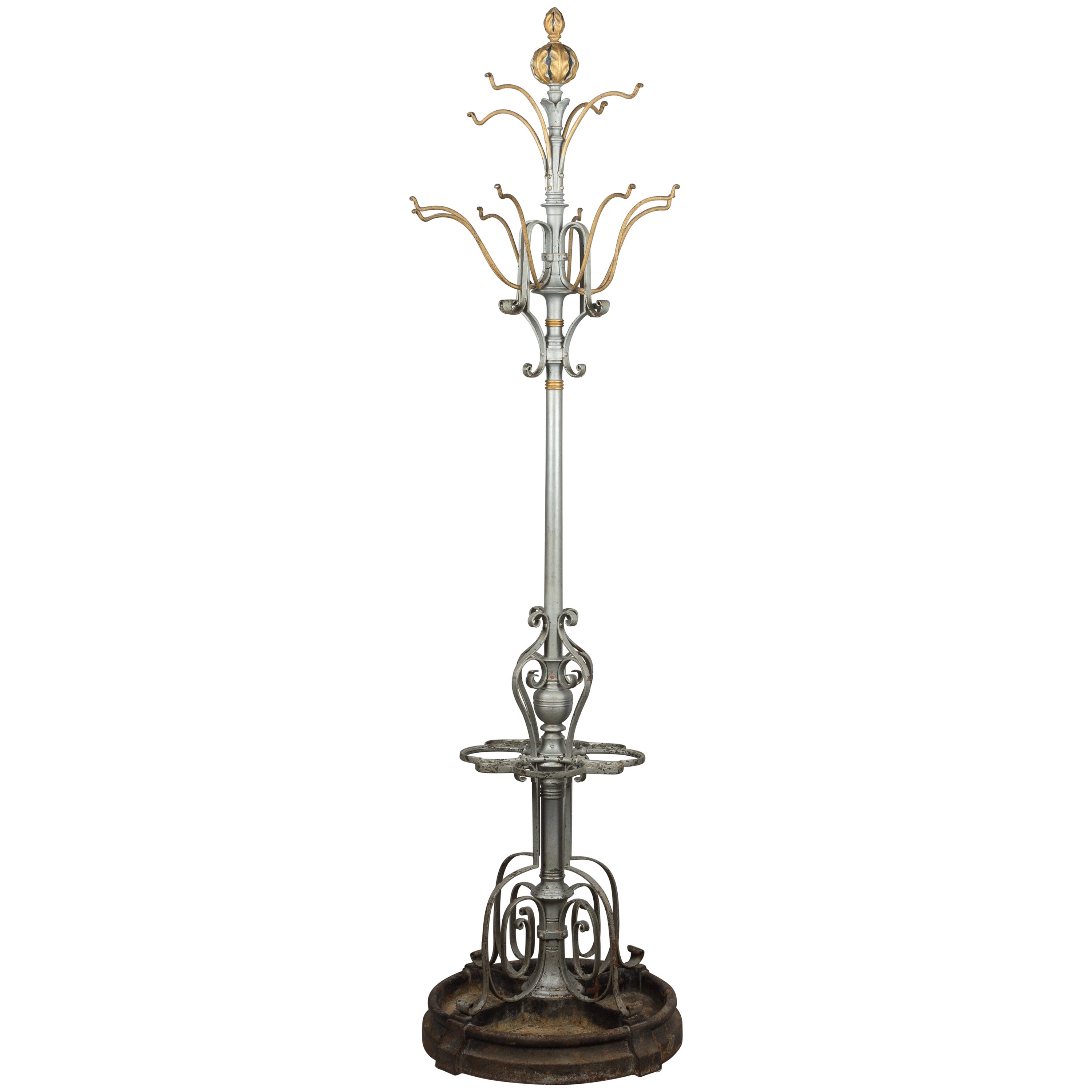 19TH Century Entrance CoatRack Hanger with Mirror by For Sale at 1stDibs