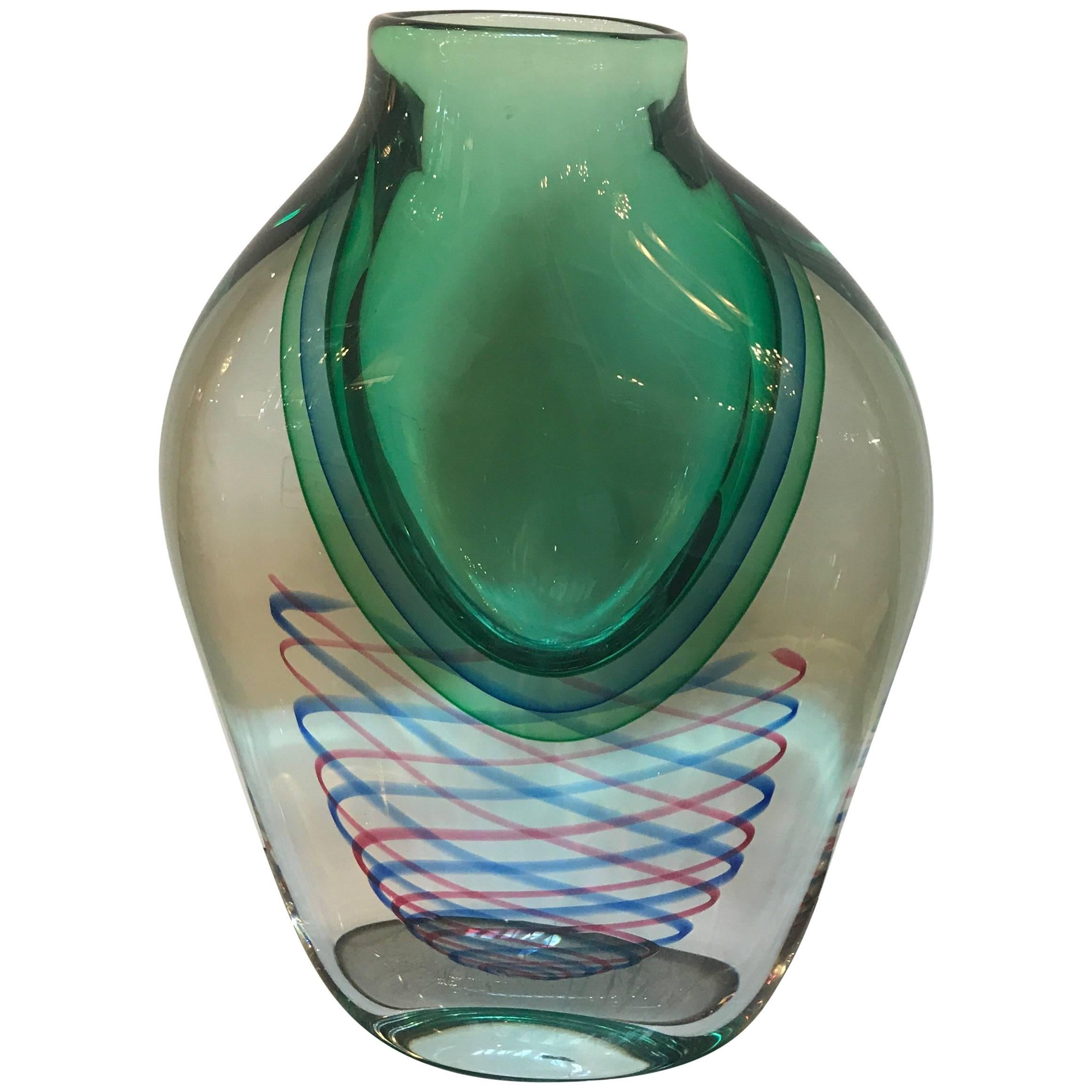 Oggetti Art Glass Vase by L. Onesto