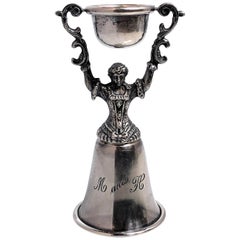 Antique German 800 Silver Wedding Cup