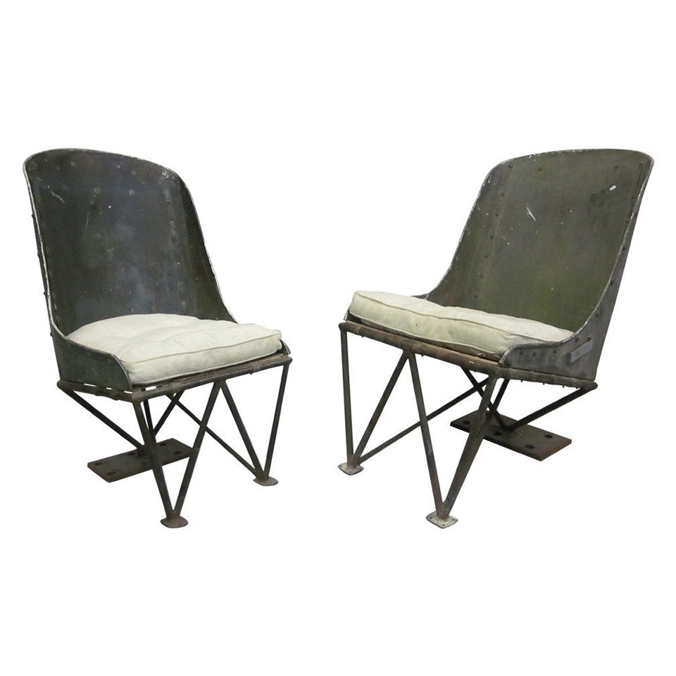 Important Early Prototype French Helicopter Chairs Attributed to Louis Breguet