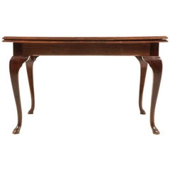 Vintage Mahogany Queen Anne-Style Draw-leaf Table