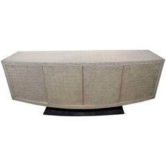 Marquis Collection of Beverly Hills Capiz Shell Credenza Sideboard on Stand