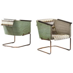 Mats Theselius Pair of Rusty Copper Armchair for Källemo, Sweden