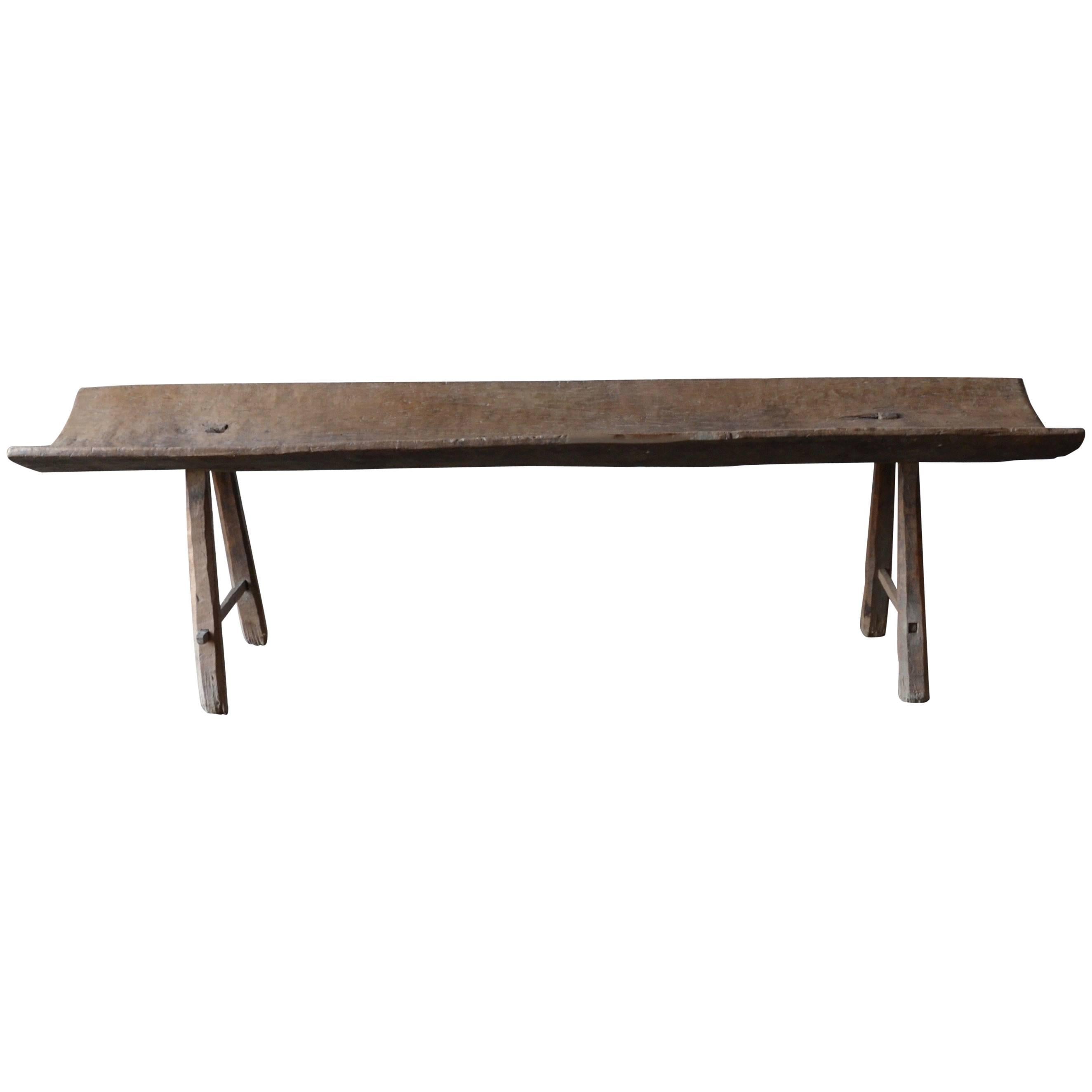 Ancient Monastery Wabi-Sabi Bench for Drying Herbs and Plants For Sale