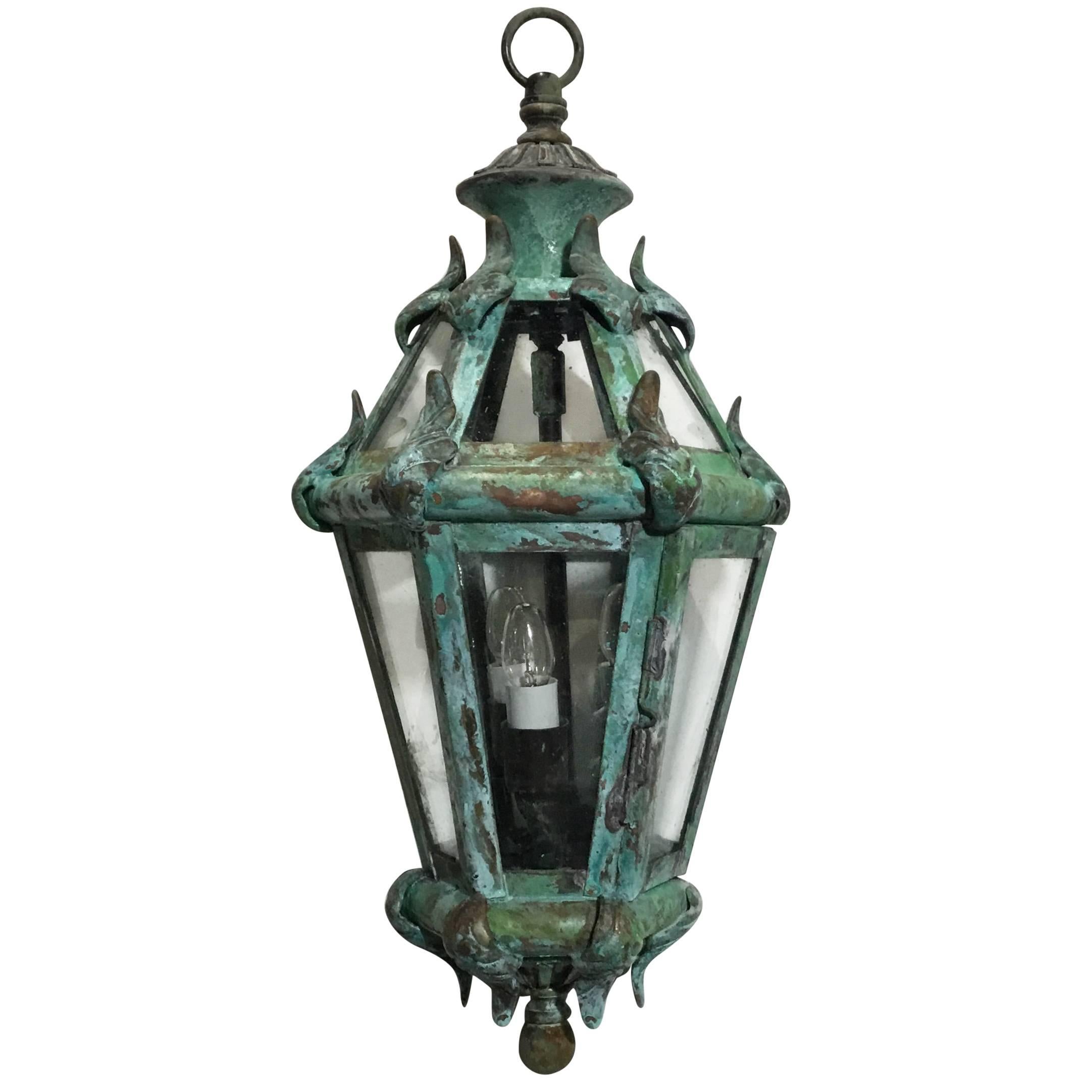 Handcrafted Solid Brass Venetian Courtyard Lantern