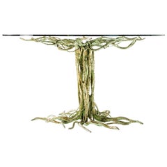 Dining Table by Salvino Marsura, Hand-Forged Wrought Iron, Late 20th Century