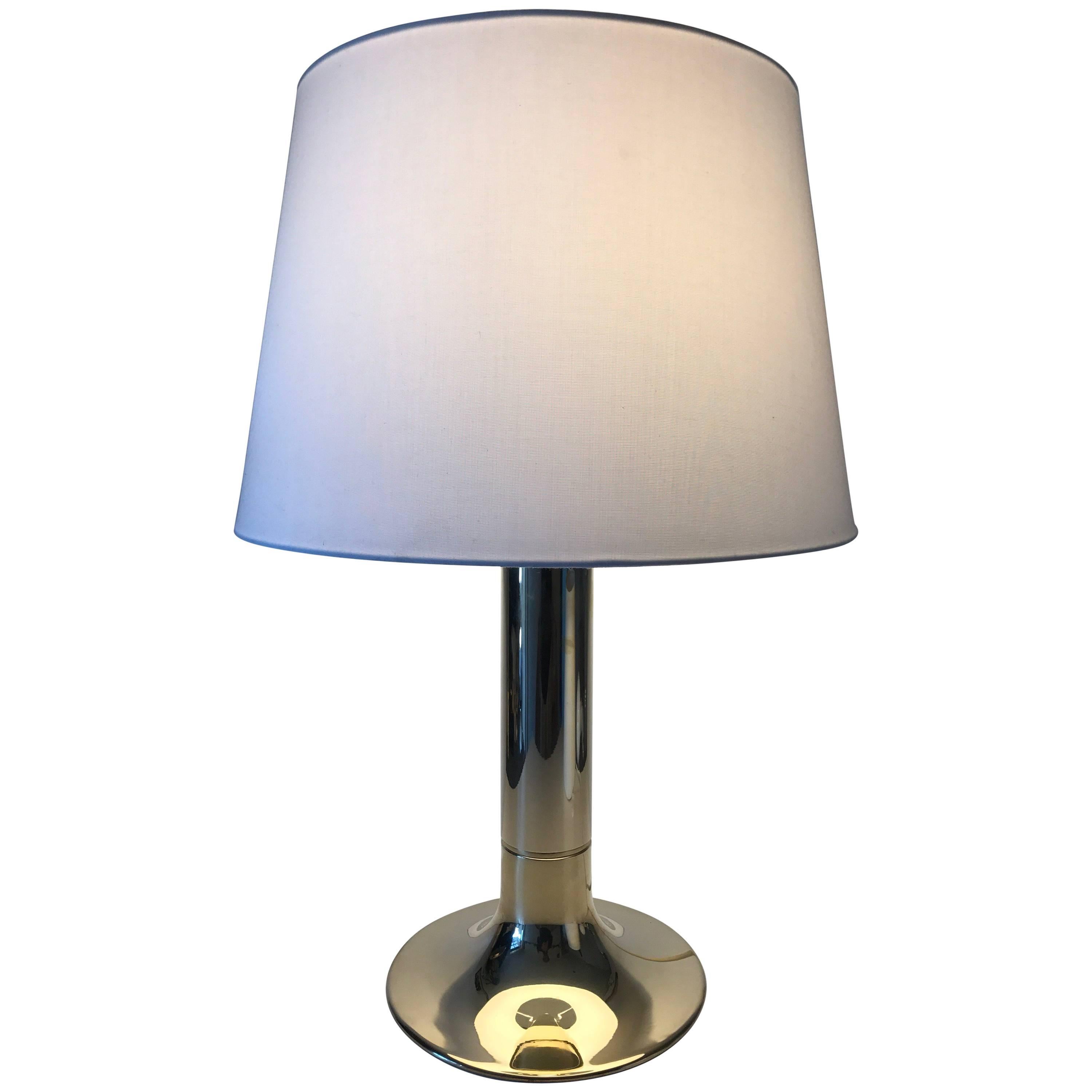 Large Swedish 1960 Hans Agne Jakobsson Brass Table Lamp For Sale