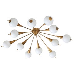 Ceiling Mount or Wall Mount Light Fixture in Style of Stilnovo, Italy, 1950s