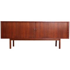 Danish Teak Sideboard with Tambour Doors by Peter Løvig Nielsen