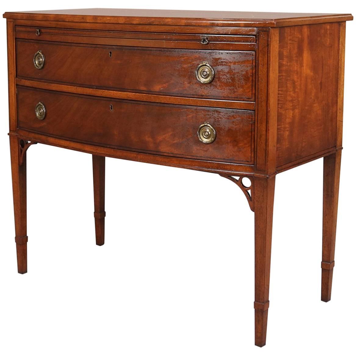 Hepplewhite Style Flame Mahogany Two-Drawer Silver Chest by Beacon Hill