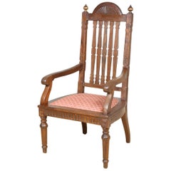 Antique Oak Armchair, circa 1850