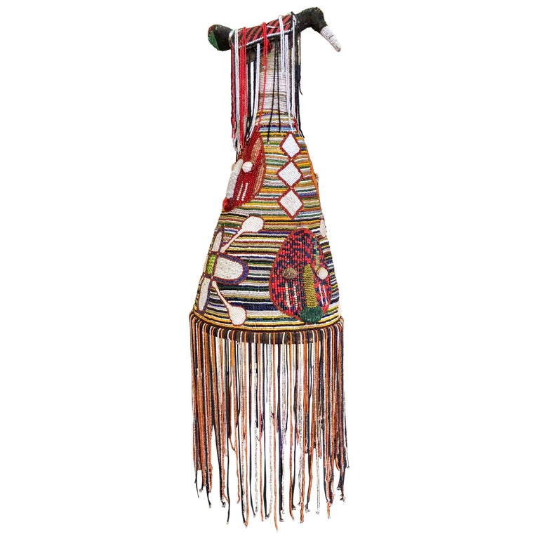 Yoruba Tribe Ceremonial Beaded Headdress at 1stdibs