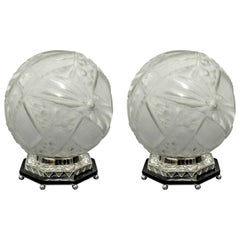 French Art Deco Table Lamps Signed by Muller Freres