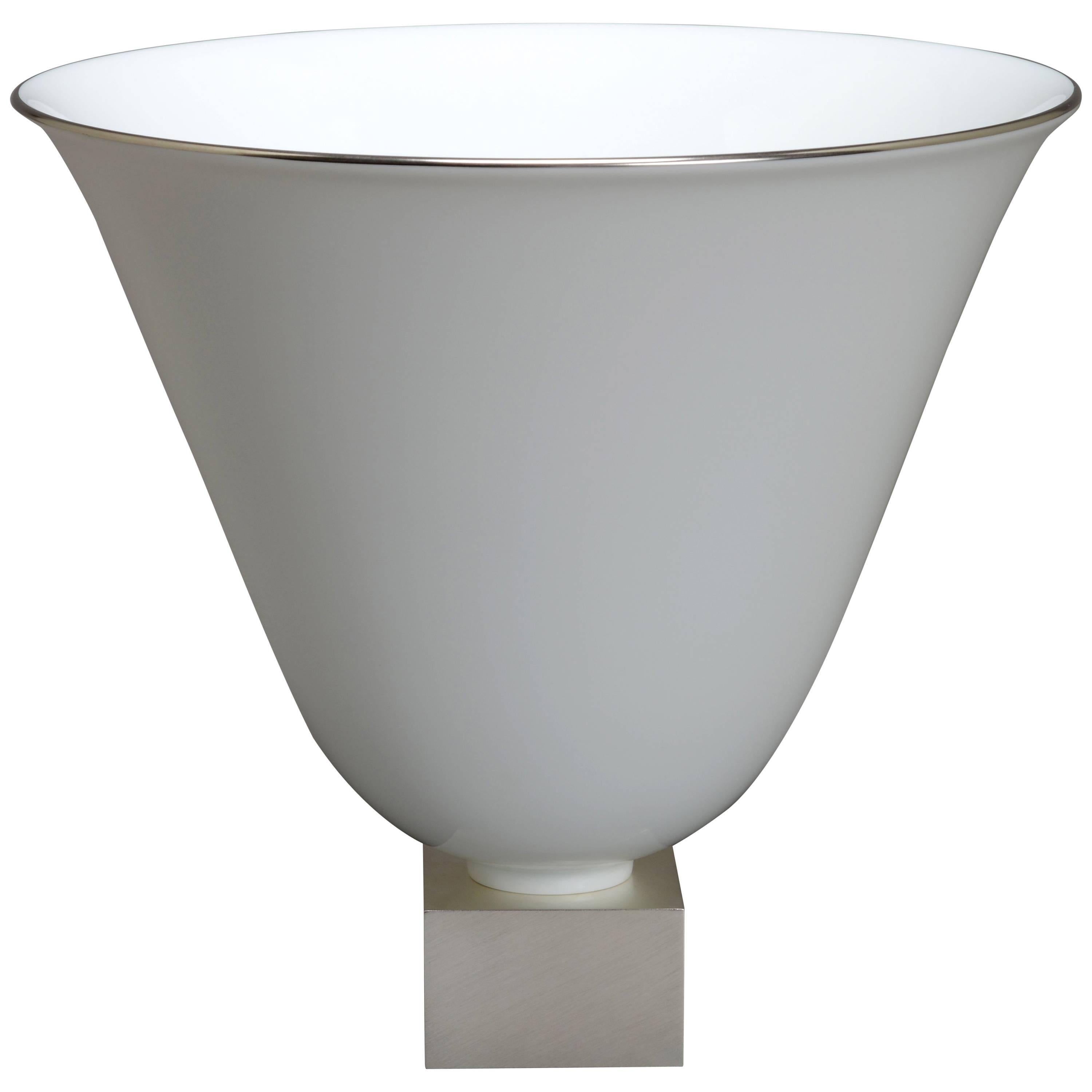 White French Porcelain Vase Émile-Jacques Ruhlmann Par Sèvres, Designed 1926 For Sale