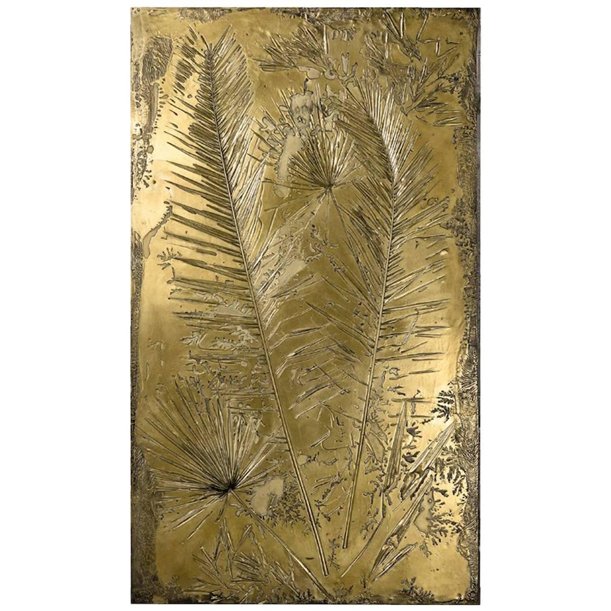 'Fossil I' Monumental Bronze and Brass Screen by Gianluca Pacchioni For Sale