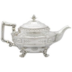 Vintage 1940s American Silver Teapot