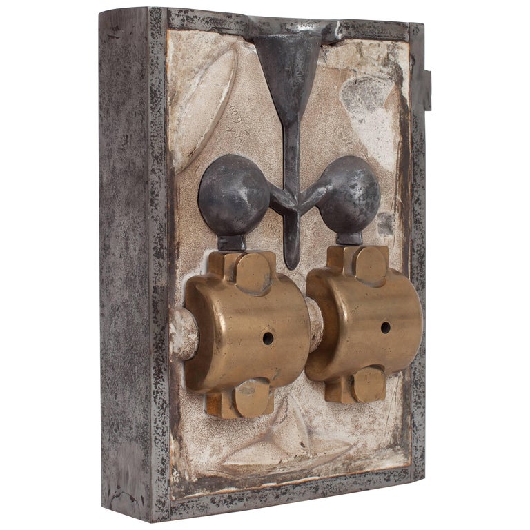 Bold Industrial Bronze and Steel Casting Mold Sculpture, France 20th