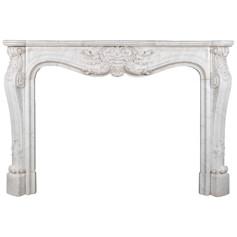 French marble fireplace, ca 1880, offered by Ryan and Smith