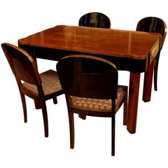 German Art Deco Dining Set in Oak, 1930s