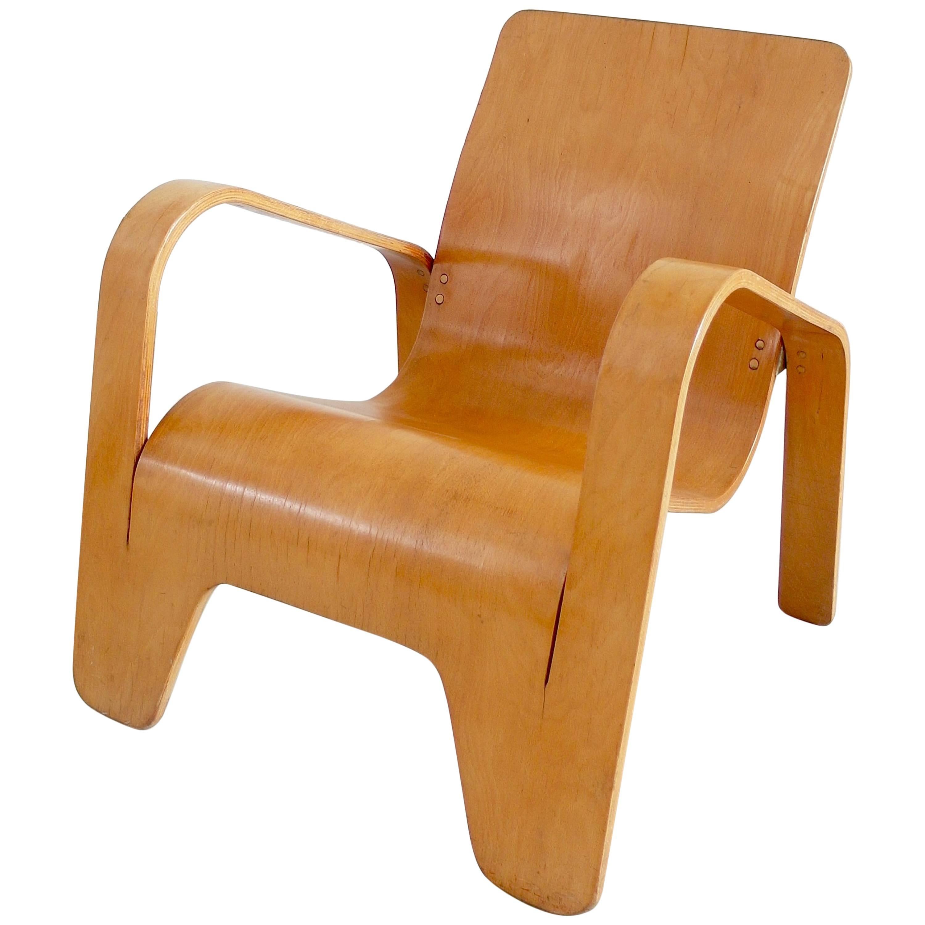 Important Dutch Modernist Lawo Lounge Chair by Han Pieck for Lawo Ommen, 1946