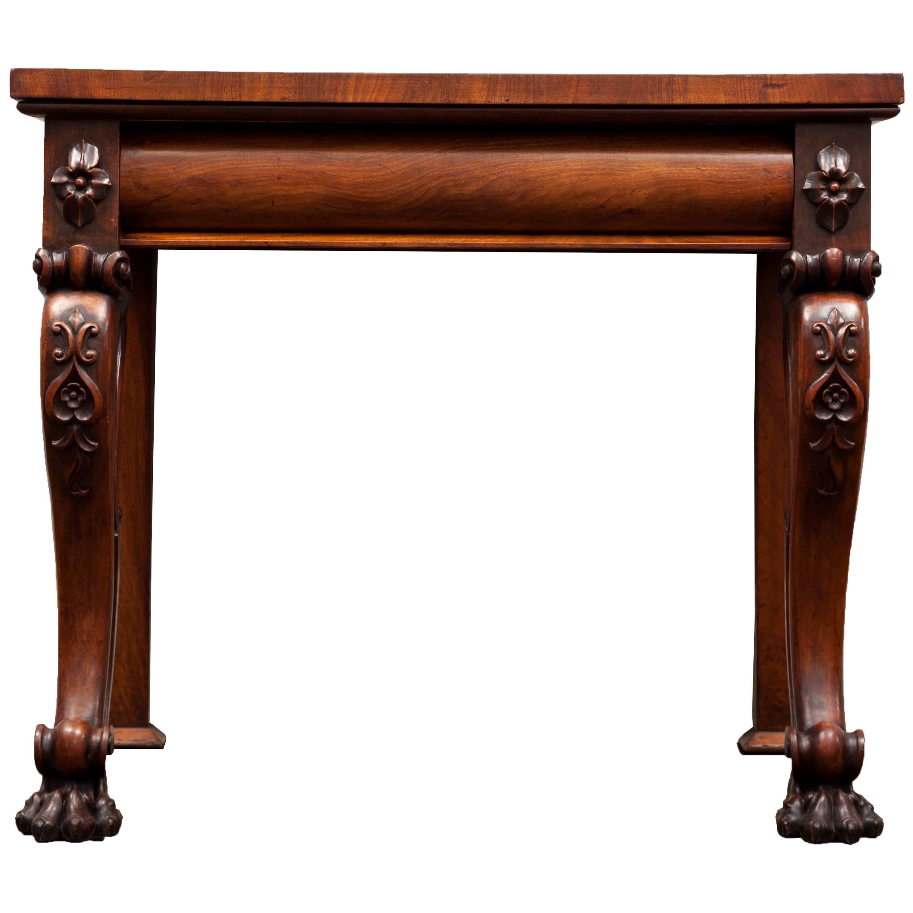 Antique Mahogany Console Table For Sale