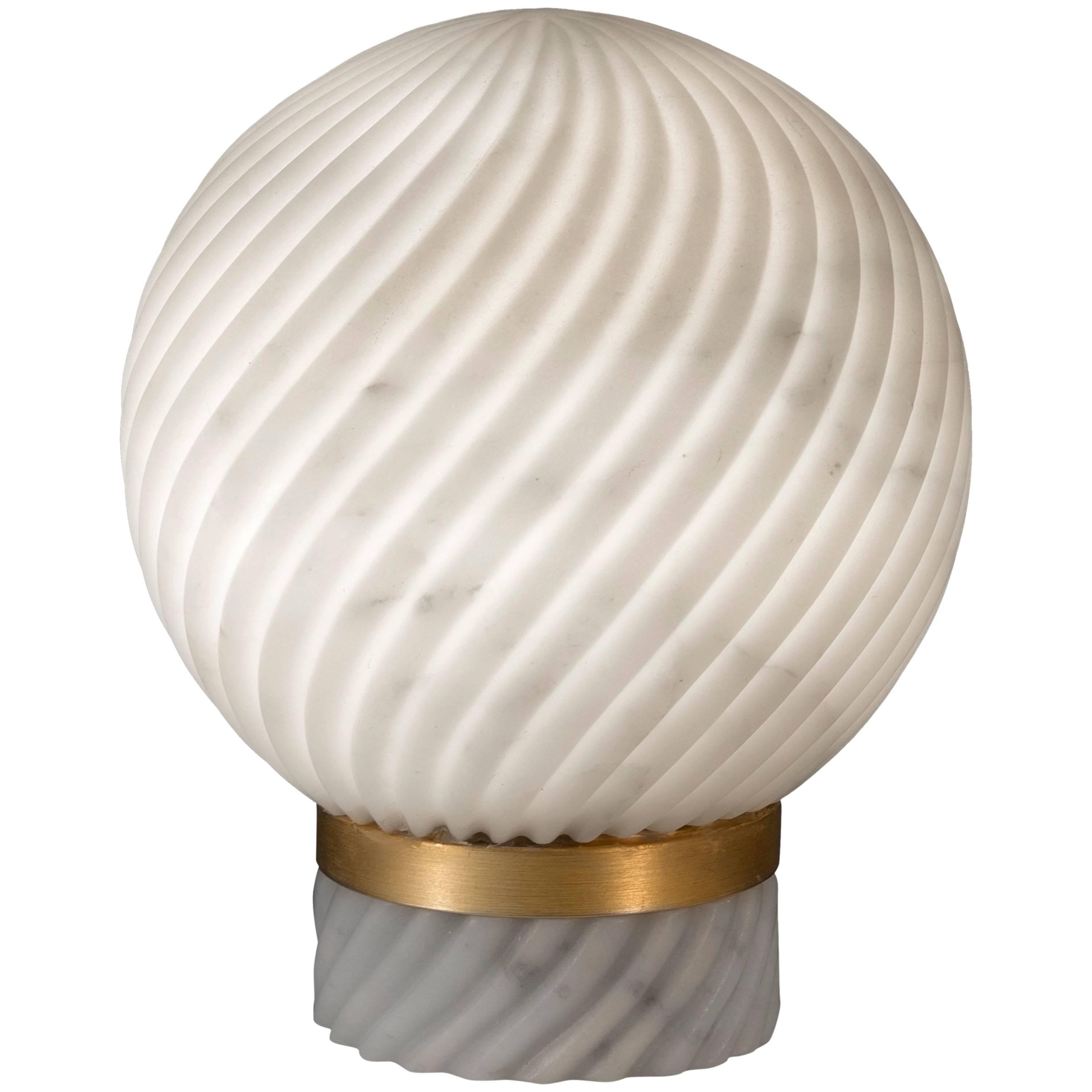 Victoria Table Lamp in Marble For Sale