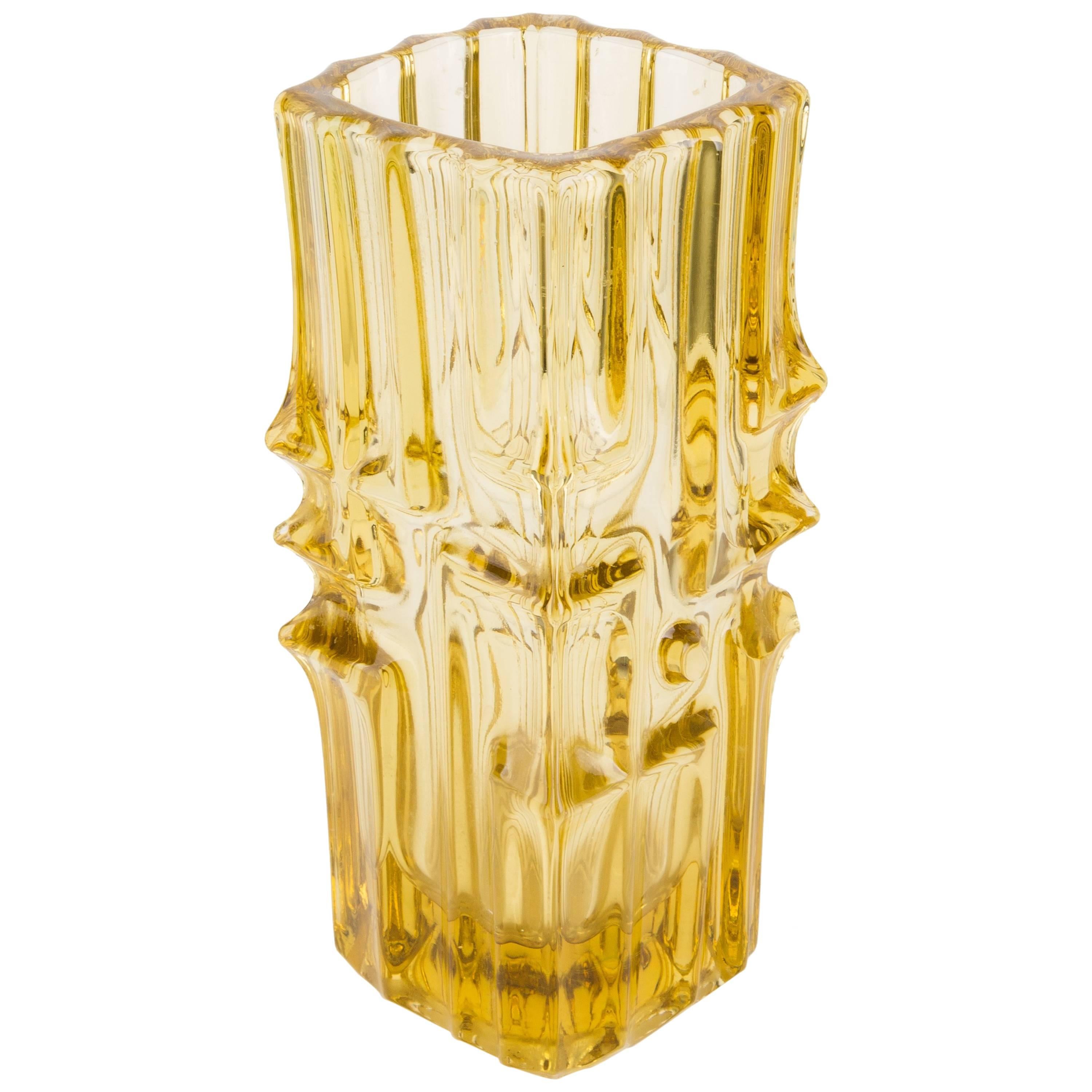 Gelbe Artistik-Vase, 20. Jahrhundert, Europa, 1960er Jahre