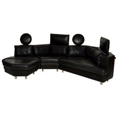 1970s Retro Leather Modular Sofa by Rolf Benz