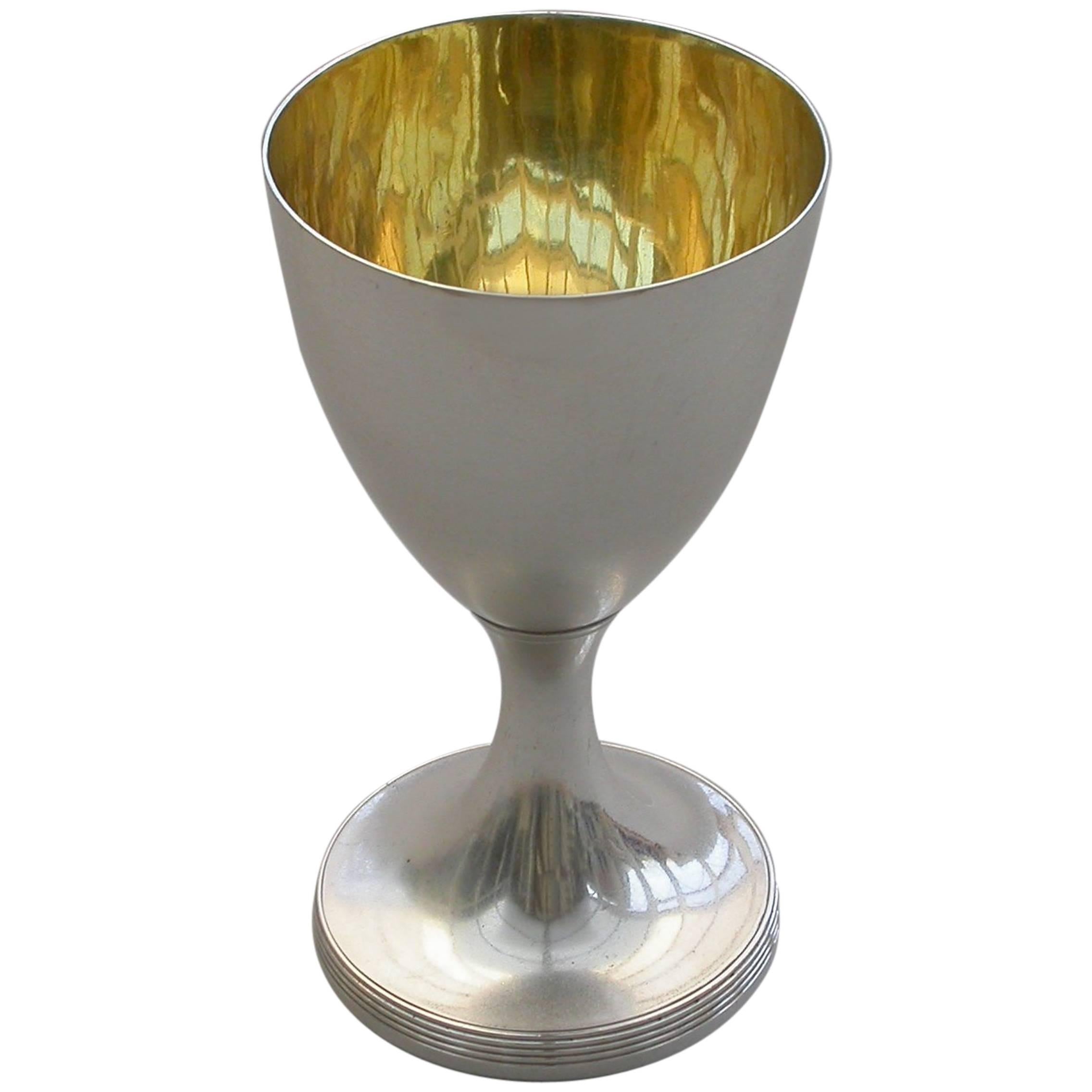 George III Small Silver Wine Goblet. by Henry Chawner, London, 1792. 