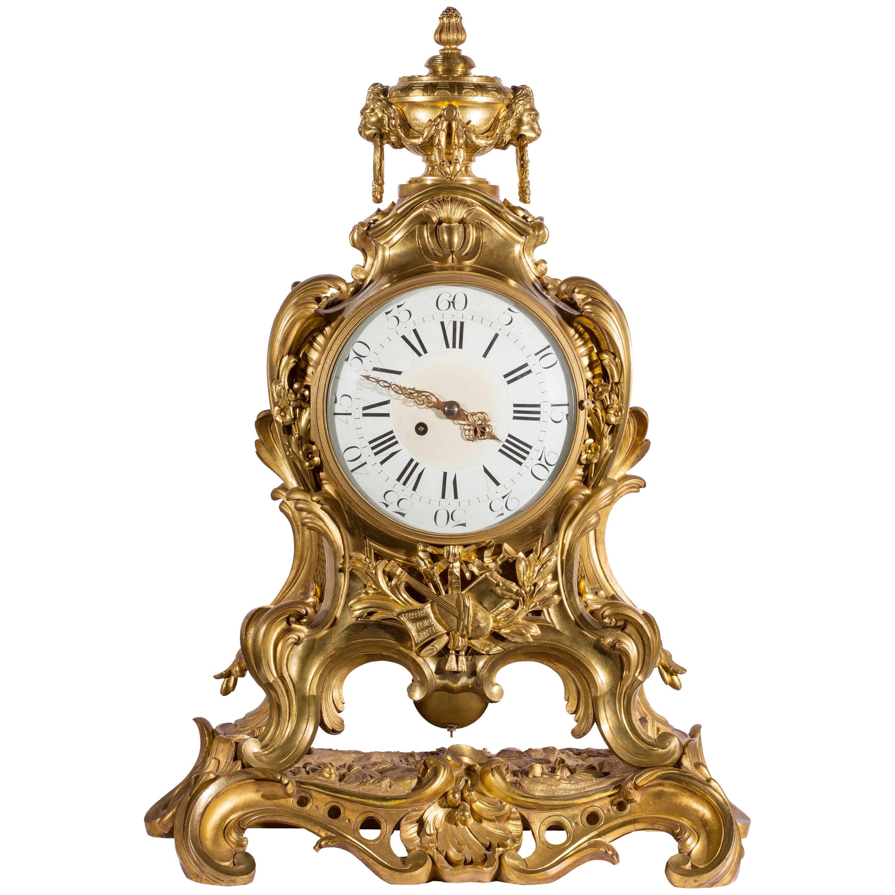 Antique French Samuel Marti Et Cie Crystal Regulator Mantel Clock, dtd